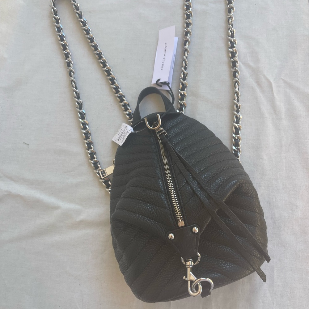 Julian Chevron Quilted Backpack Small black leather, New (Comes w/ removed tags) - Picture 11 of 14